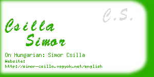 csilla simor business card